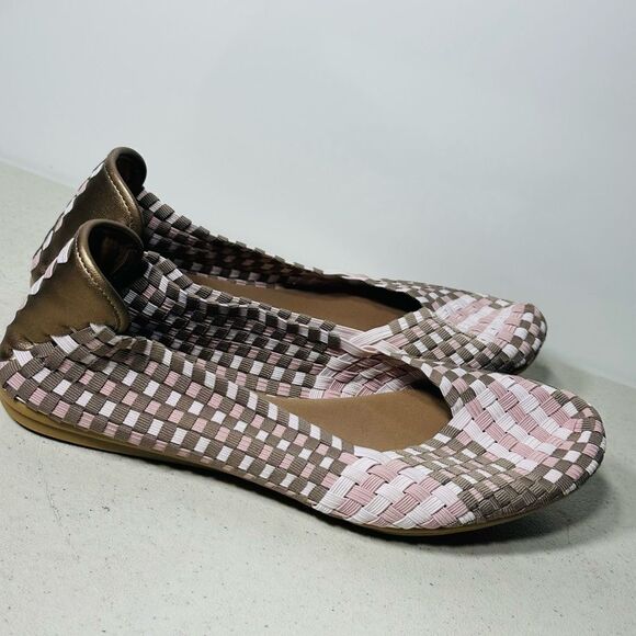 Easy Spirit Flat Closed Toe Checkered Print Slip On Comfy Size 8,5W - Picture 2 of 8